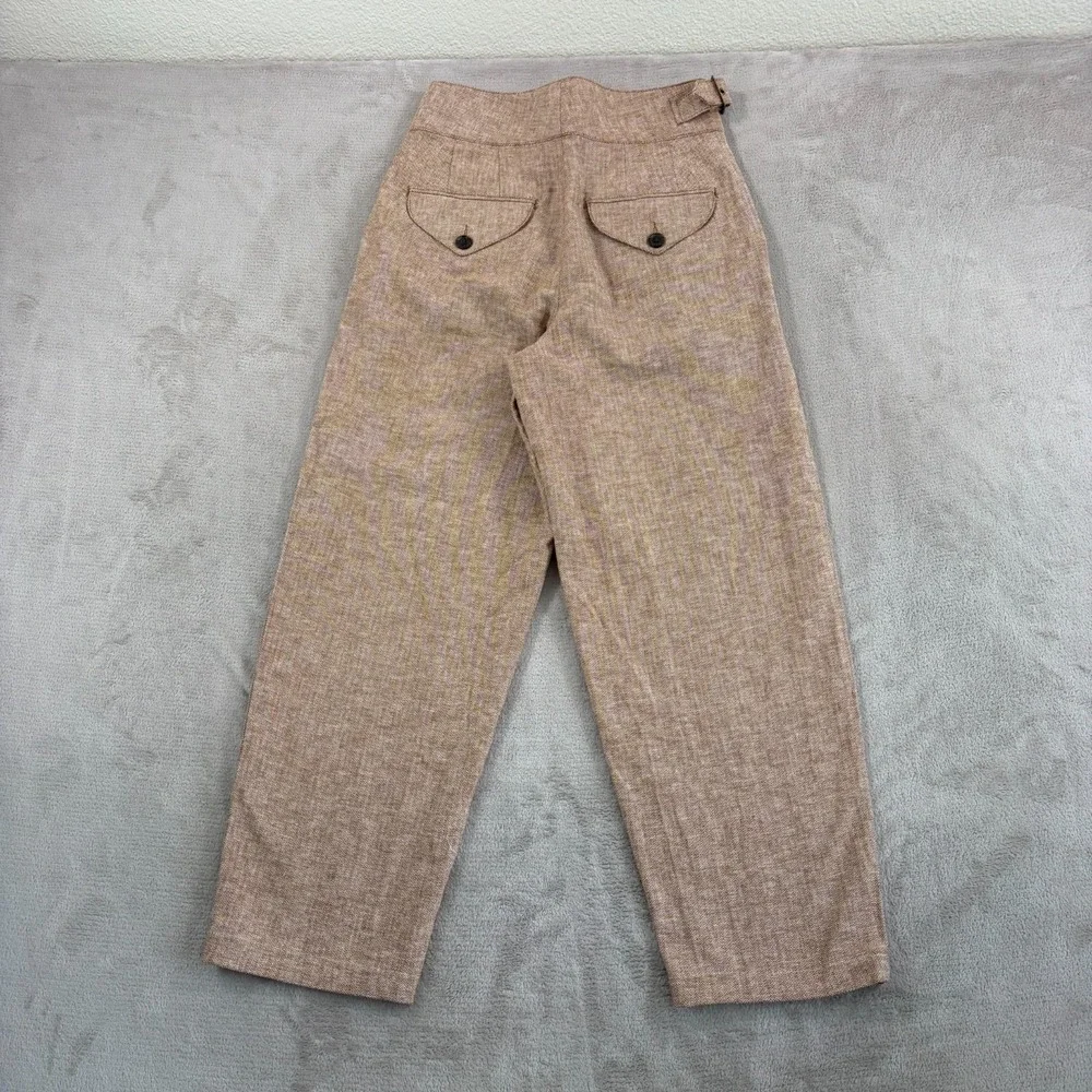 Banana Republic Herringbone Linen-Blend Seafarer Pants in Potters‎ Clay Women 2